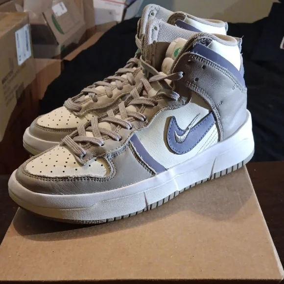 Nike Dunk High Up Iron Purple Womens 7.5 EUC - Picture 2 of 9